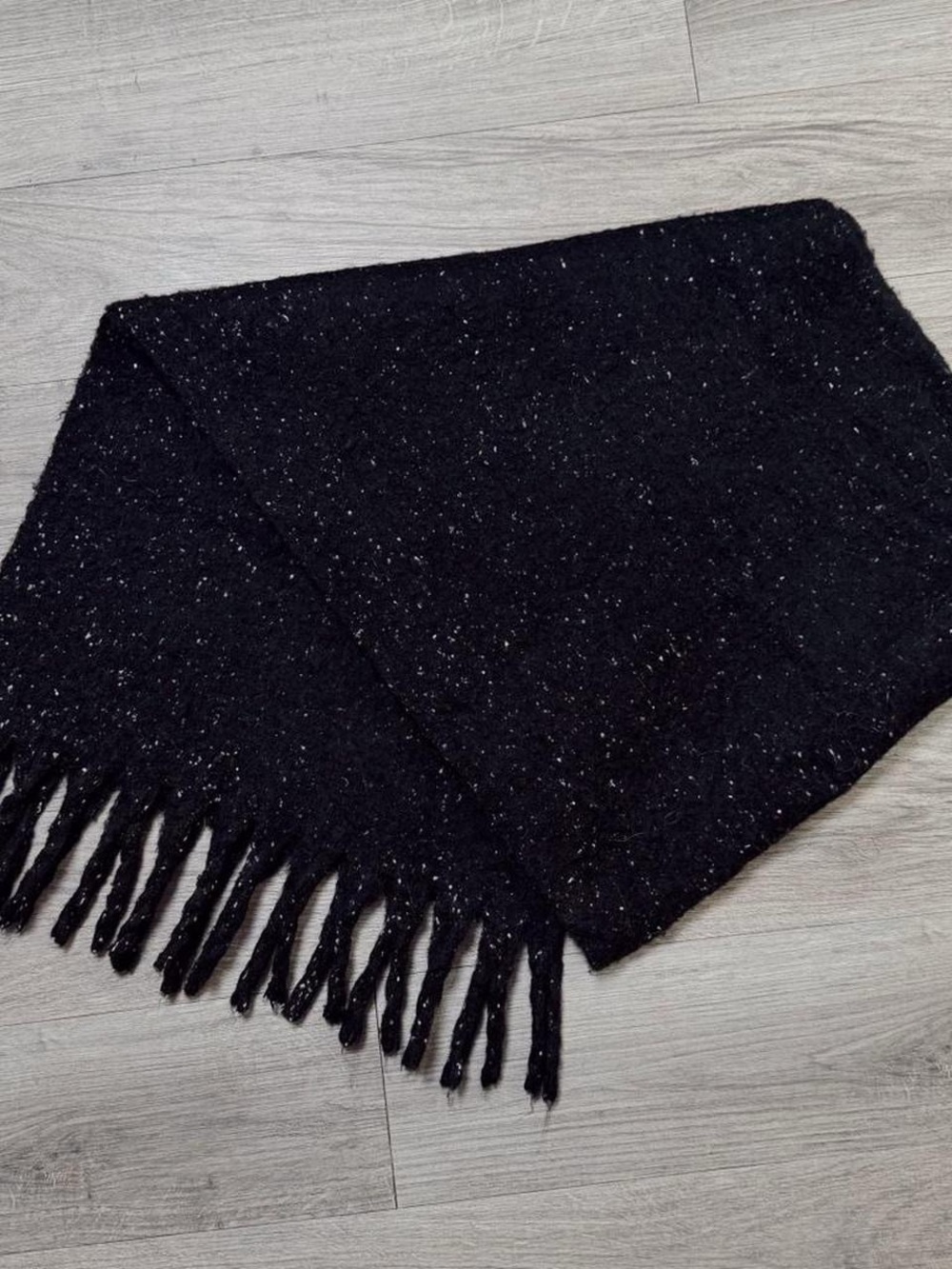 Target Black Speckled Fringe Scarf